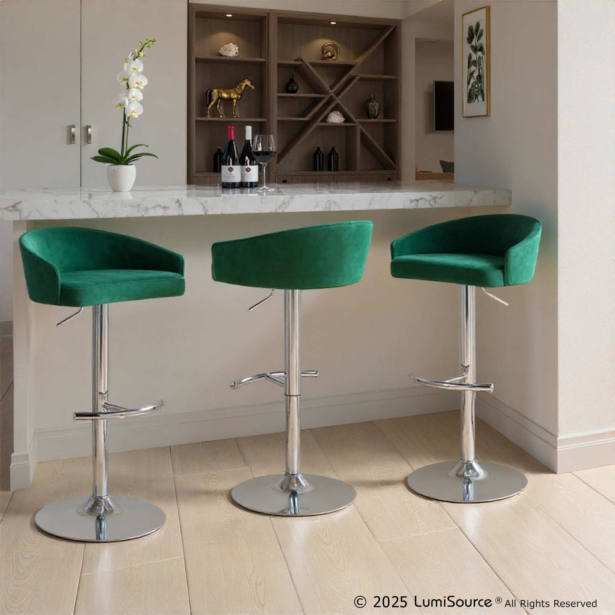 Canary Upholstered 26" Fixed-height Counter Stool  - Set Of 2